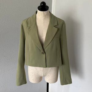Avec Les Filles green cropped blazer - Size XL